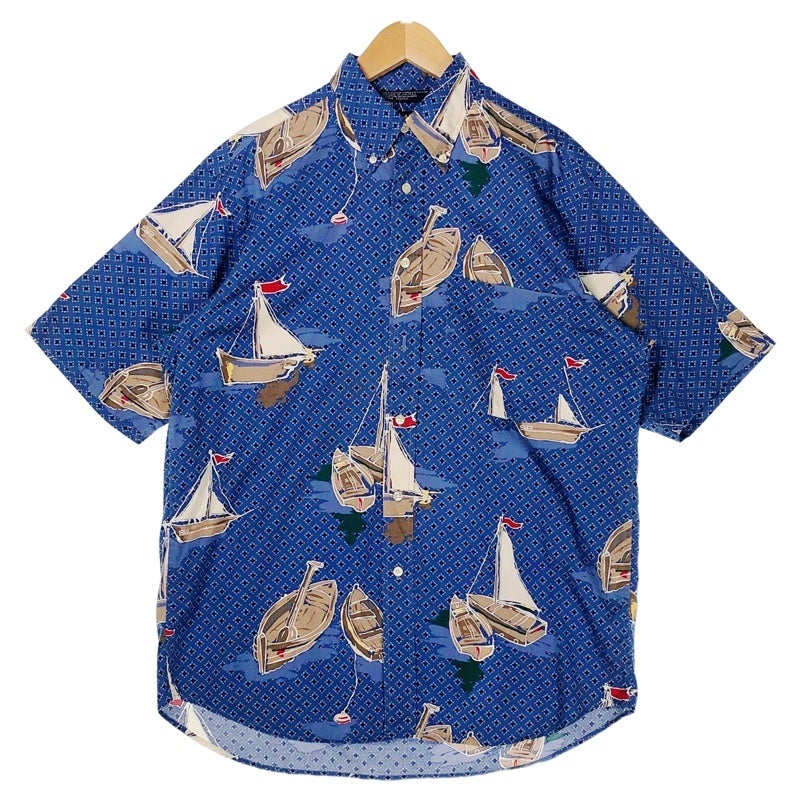 Ｔシャツ　マリンシャツ　ネイビー　新品 未使用品　ヨット　クルーズ 古着 NAUTICA マリン ヨット柄 半袖シャツ | Flamingo Online 古着屋