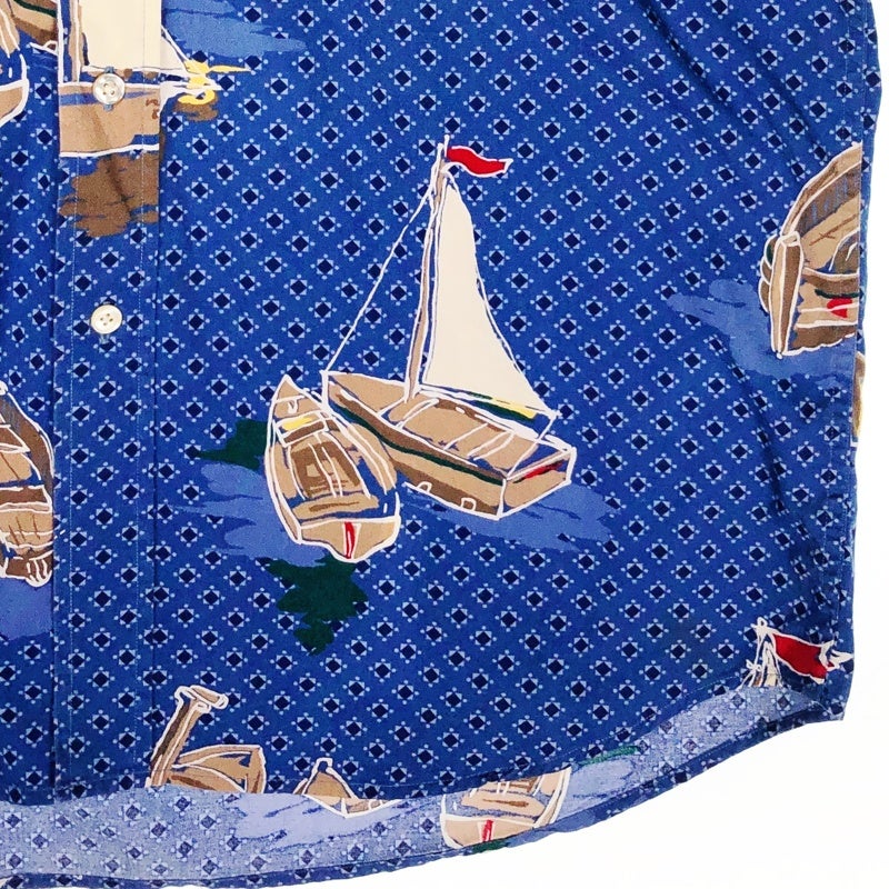 Ｔシャツ　マリンシャツ　ネイビー　新品 未使用品　ヨット　クルーズ 古着 NAUTICA マリン ヨット柄 半袖シャツ | Flamingo Online 古着屋