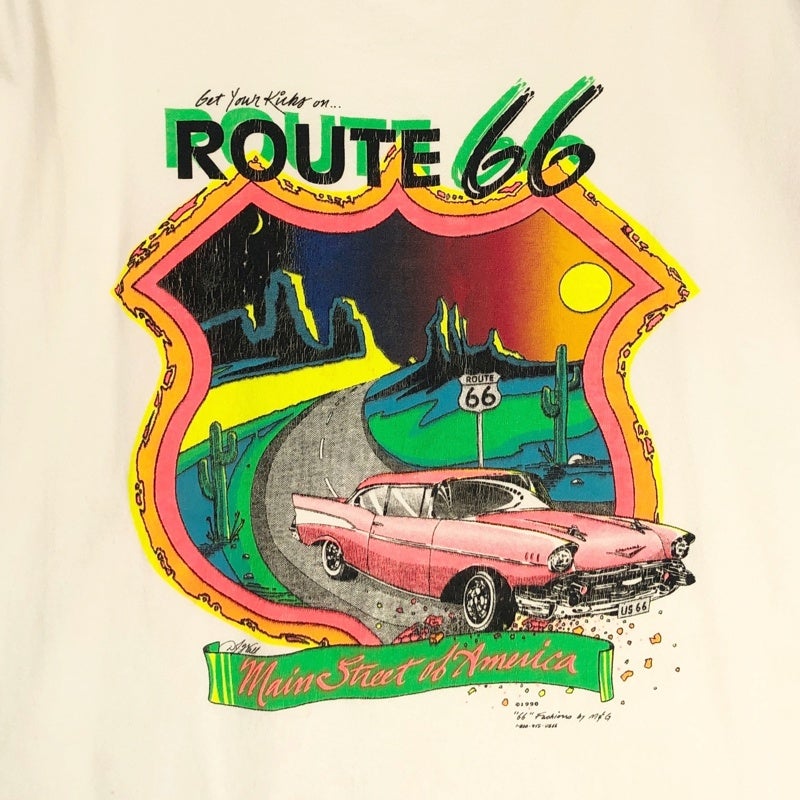古着 90s USA製 ROUTE66 プリントTシャツ | Flamingo Online 古着屋