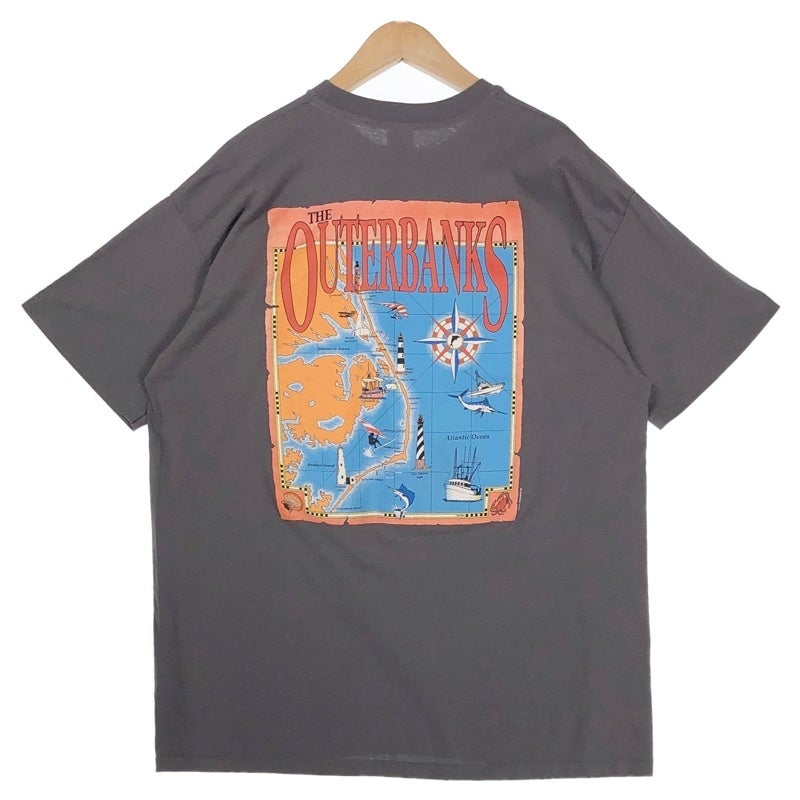 古着 90s anvil USA製 THE OUTERBANKS プリントTシャツ | Flamingo