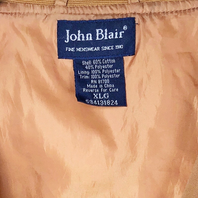 古着 John Blair ナイスカラー 無地 リブ襟 ボンバージャケット