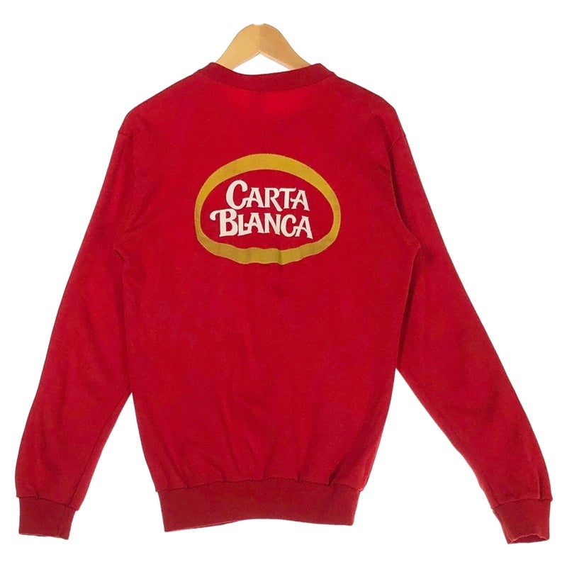 古着 DEPORTES CARTABLANCA ビール ロゴプリント スウェット