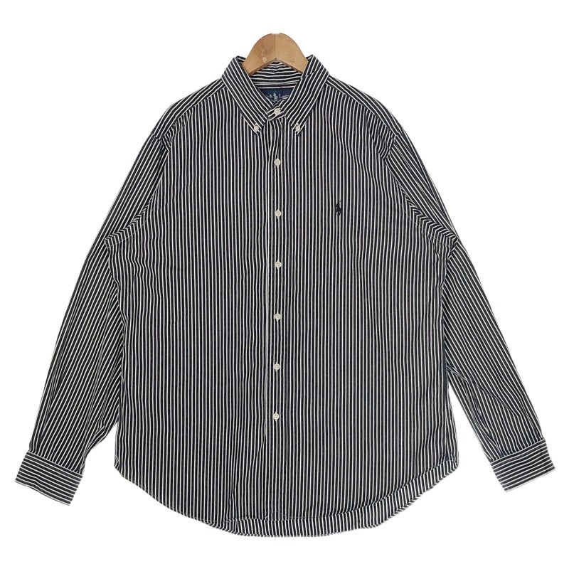 古着 RalphLauren CLASSIC FIT ピンストライプ モノトーン ボタン