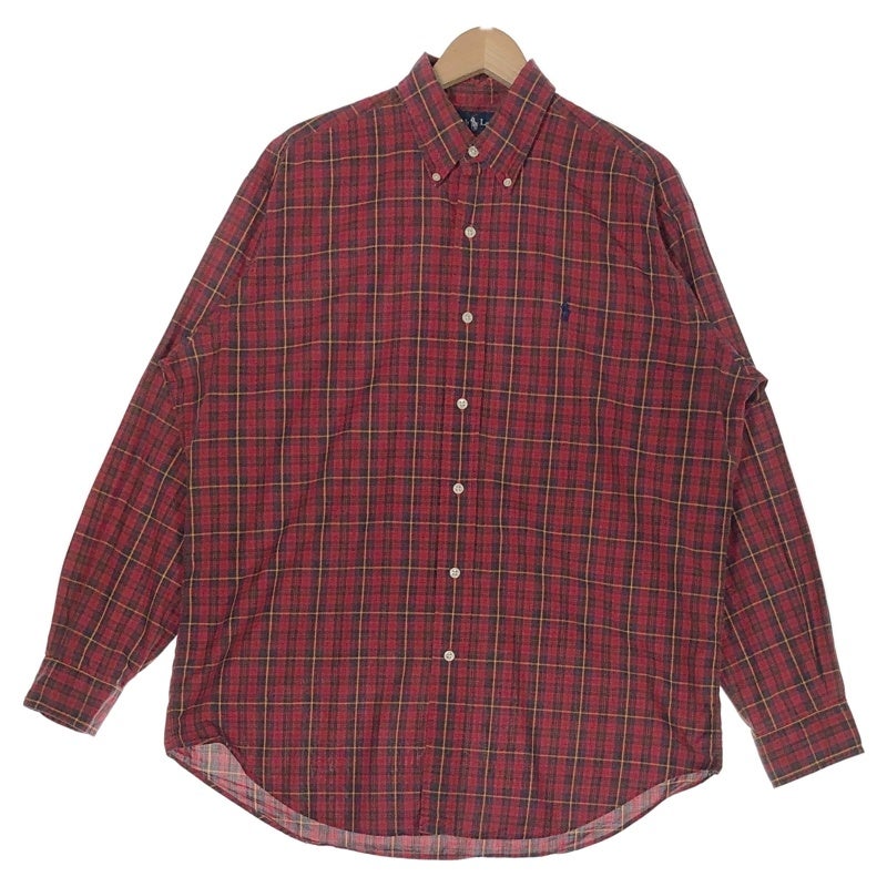 古着 RalphLauren BLAKE タータンチェック ボタンダウンシャツ