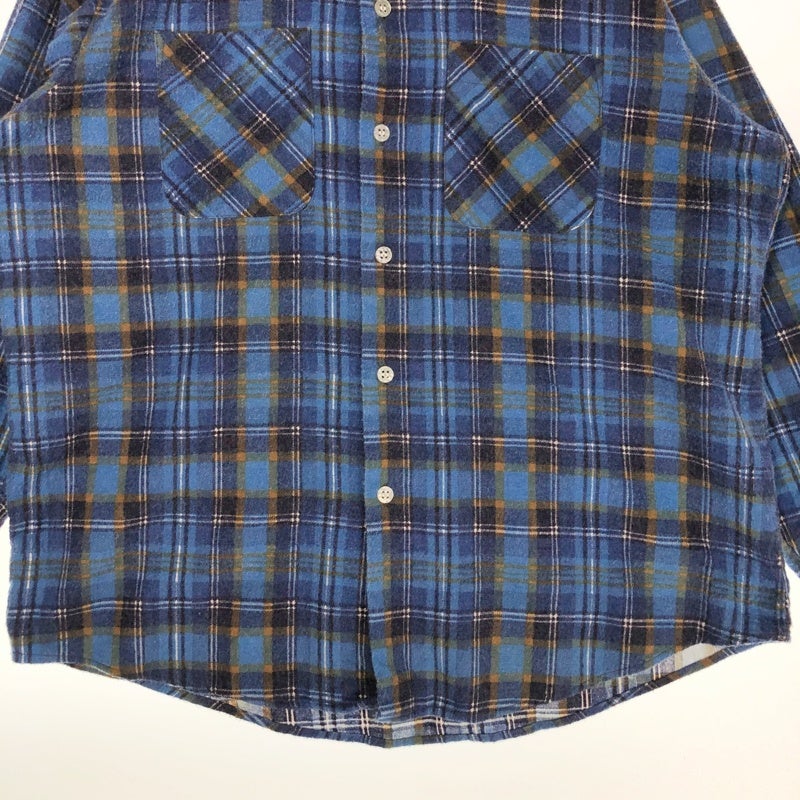 古着 70s vintage cascade 起毛風 コットン プリント フランネルシャツ