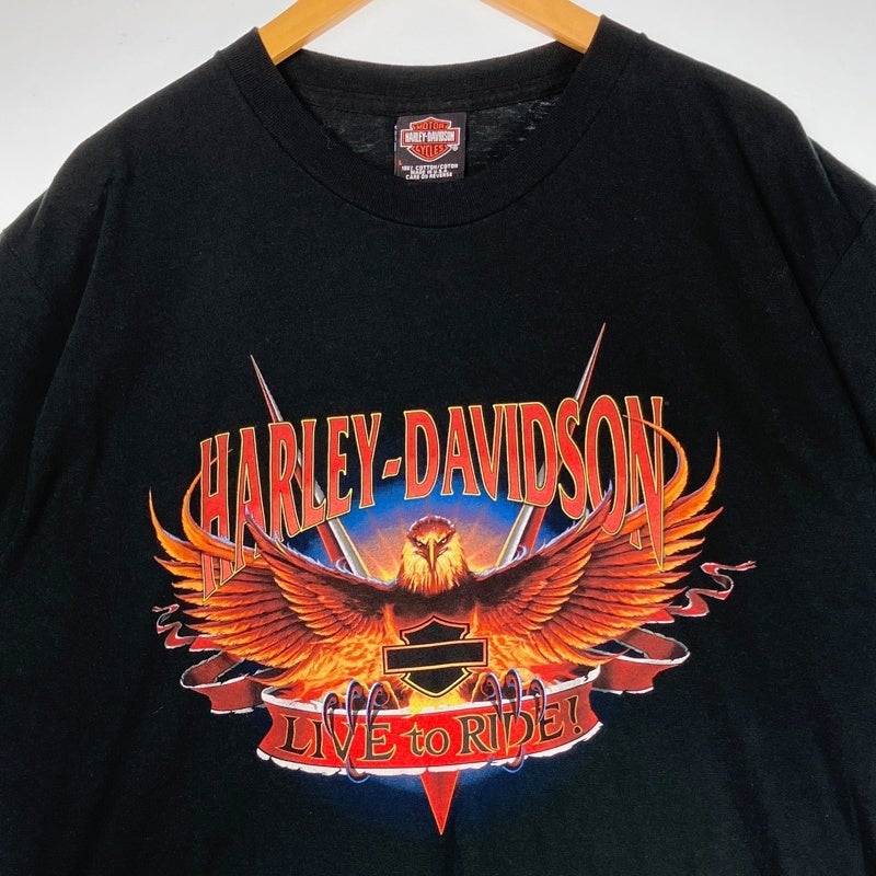 古着 USA製 HARLEY-DAVIDSON イーグルプリント Tシャツ | Flamingo