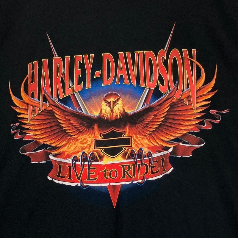 古着 USA製 HARLEY-DAVIDSON イーグルプリント Tシャツ | Flamingo