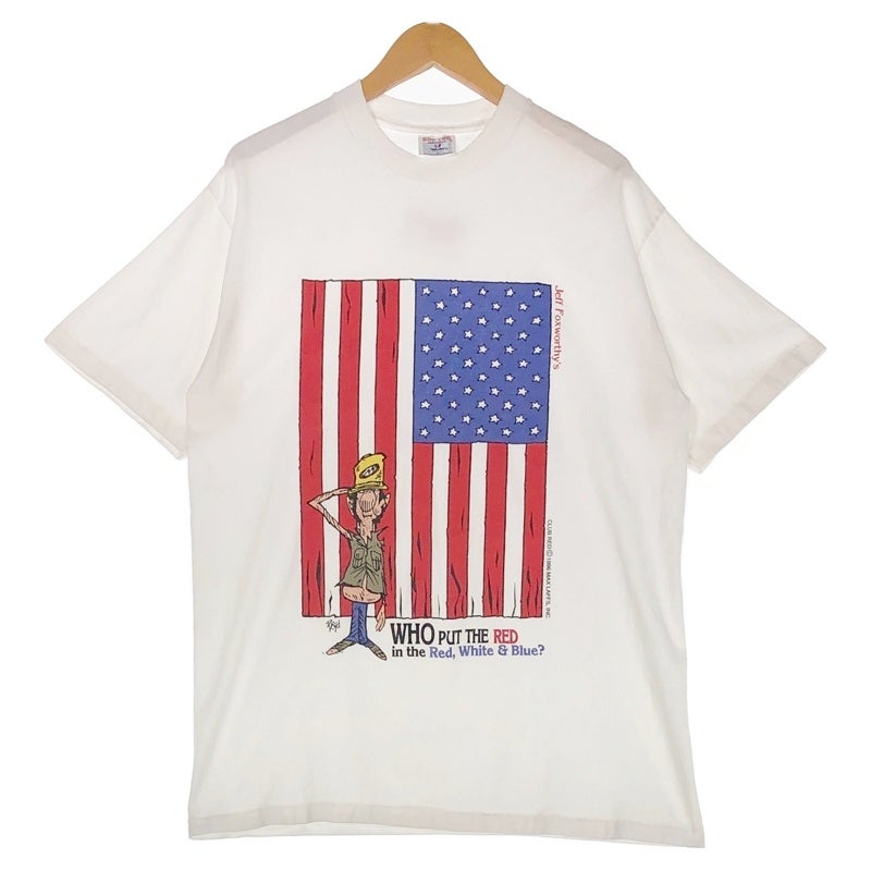 古着 90s USA製 ClubRed メッセージプリント Tシャツ | Flamingo