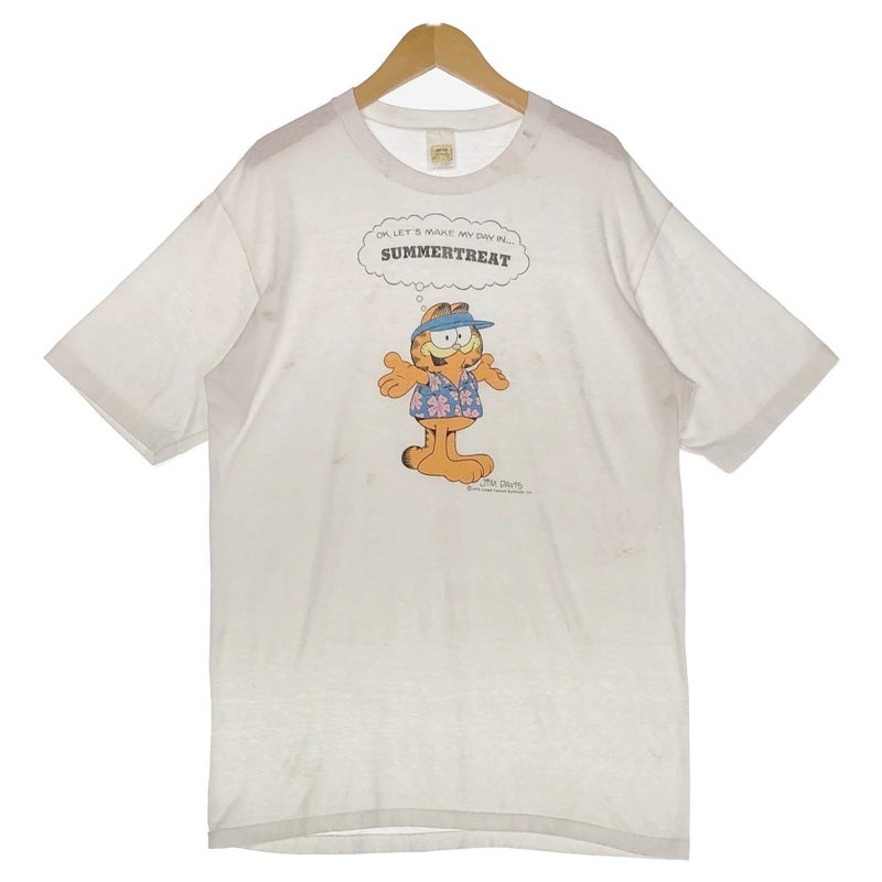 古着 80s USA製 VelvaSheen ガーフィールド プリントTシャツ