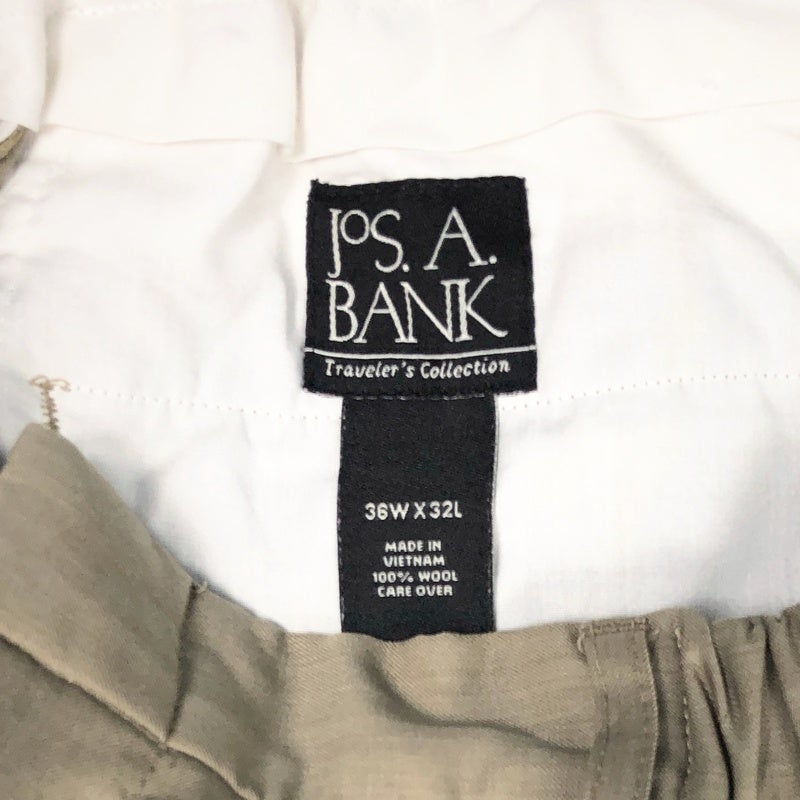 古着 JOS.A.BANK ベージュ タック入り カスタム スラックス | Flamingo