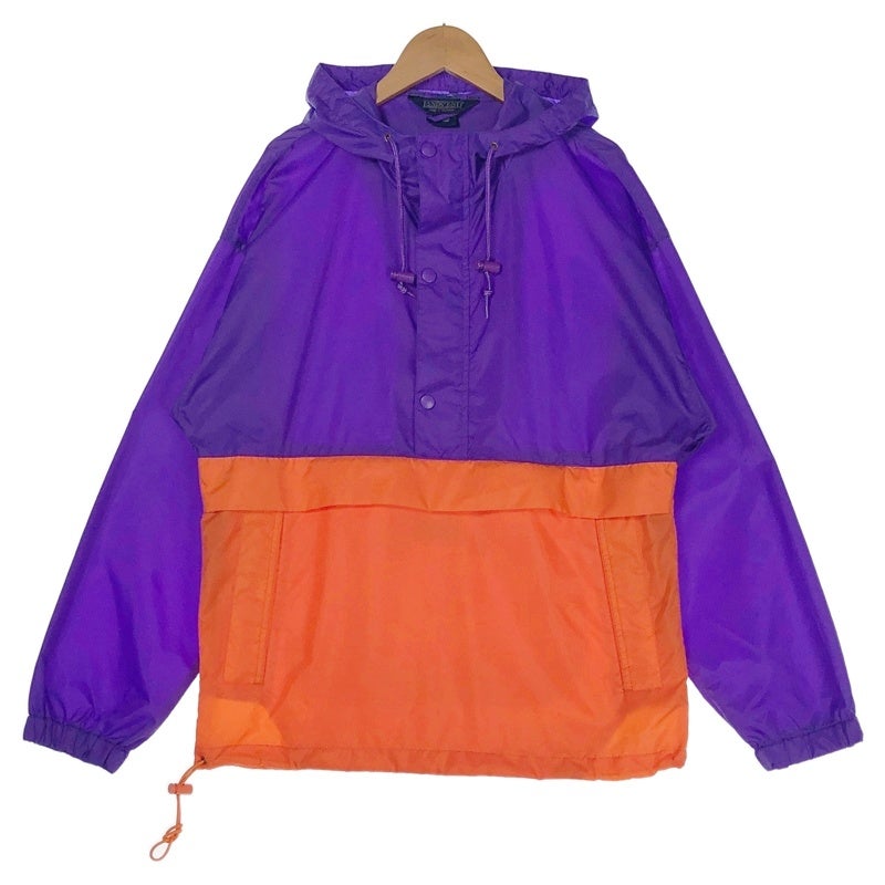 【希少 美品】サンローラン ヴィンテージ ドレスコート 80s〜90s 紫 古着 90s LANDS'END バイカラー ハーフジップ ナイロン プルオーバー