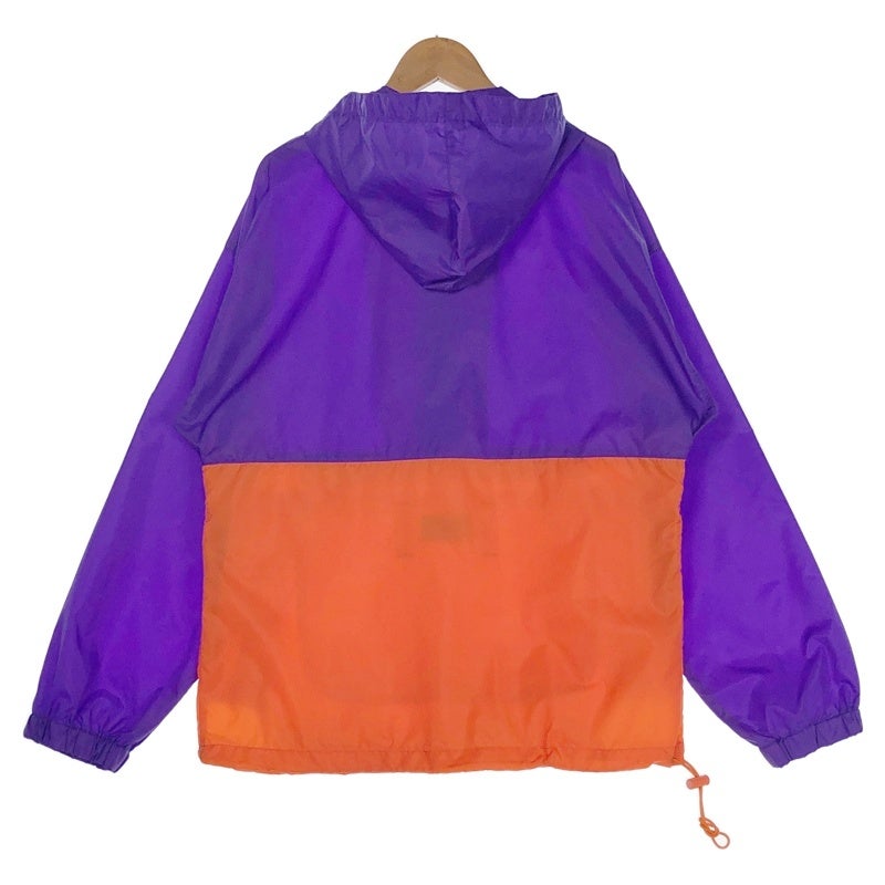 古着 90s LANDS'END バイカラー ハーフジップ ナイロン プルオーバー